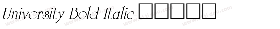 University Bold Italic字体转换